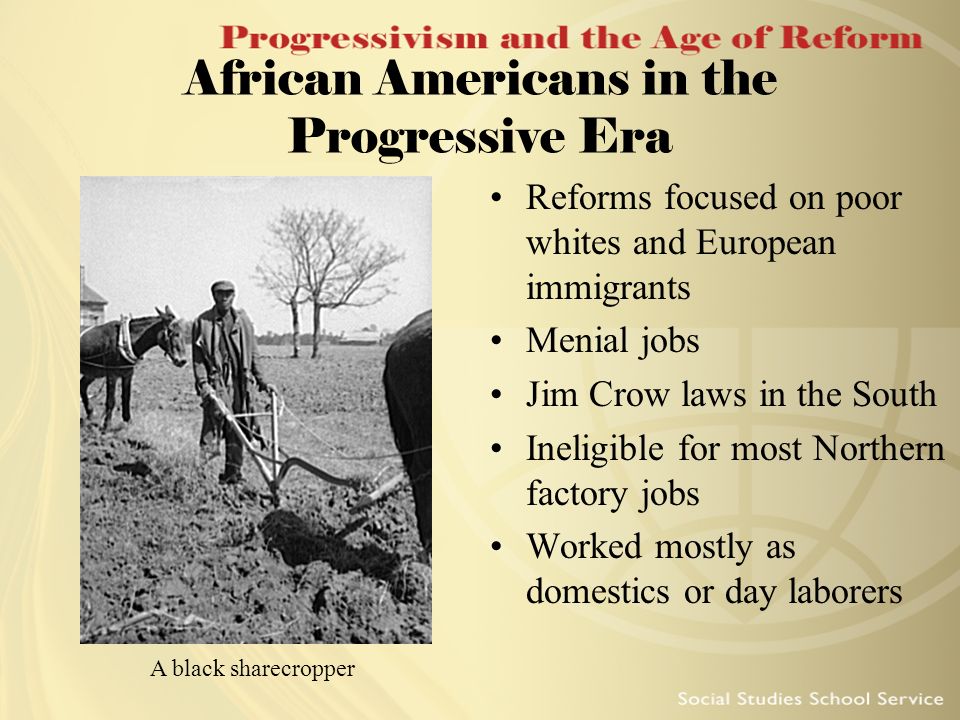 The progressive era within the north american nation